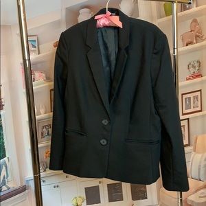 Size 16 black Express Blazer, double button.